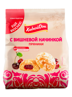 Пряники Хлебный дом с вишневой начинкой, 300г
