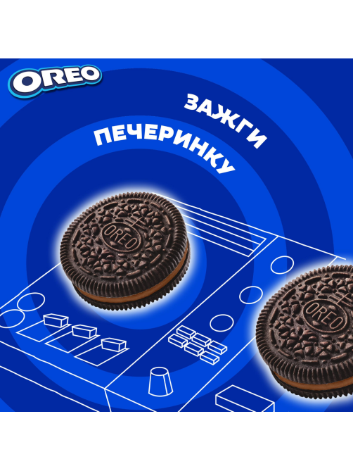 Печенье сэндвич Oreo с какао и шоколадной начинкой, 95г x 28 шт
