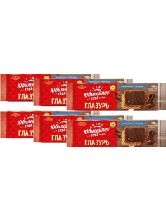 Печенье Юбилейное витаминизированное молочное с глазурью, 116г x 6 шт