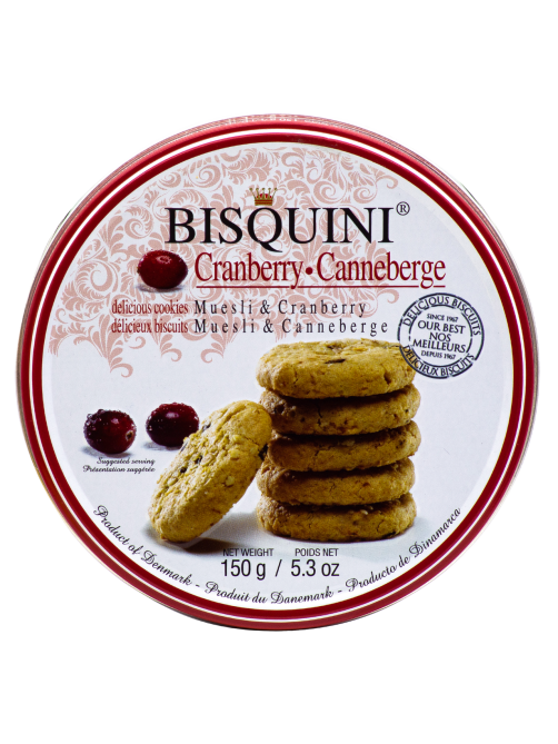 Печенье Bisquini с мюсли и клюквой, 150г