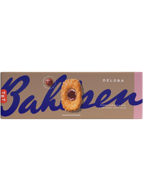 Печенье слоеное Bahlsen Deloba с красной смородиной и вишней, 100г