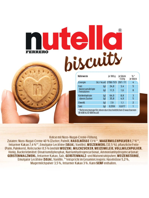 Печенье Nutella Biscuits, 304г