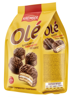 Печенье затяжное Krember Ole глазированное с маршмеллоу, 182г