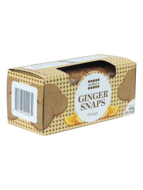 Печенье имбирное Nyakers Ginger Snaps с апельсином, 150г