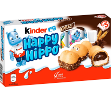 Вафли Kinder Happy Hippo с какао, 103.5г