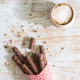 Трубочка вафельная Biscolata Nirvana Roll Hazelnut с молочным шоколадом, начинкой из лесного ореха и фундуком, 28г х 12 шт