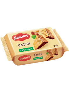 Вафли Яшкино ореховые, 200г