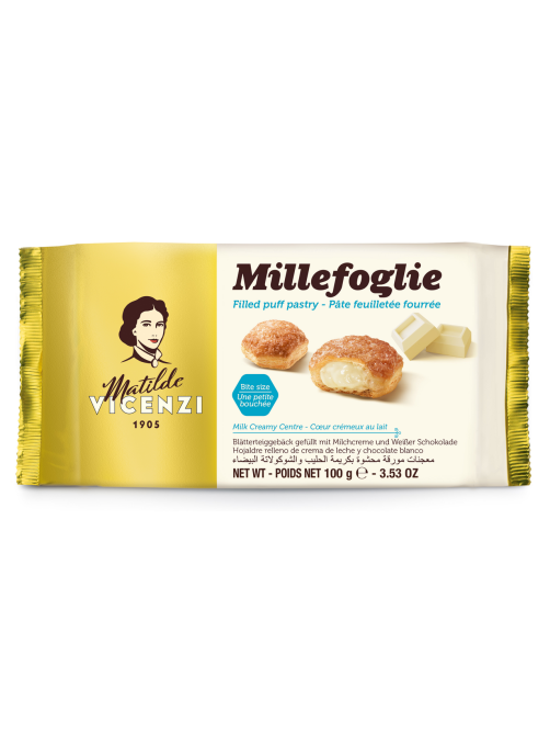 Печенье слоеное Vicenzi Bocconcini с молочным кремом, 100г