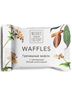 Вафли Фабрика природы гречишные с гречишным белым шоколадом, 20г