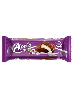 Сэндвич-печенье Alpella Mallow Pie в шоколадной глазури с маршмеллоу, 196г