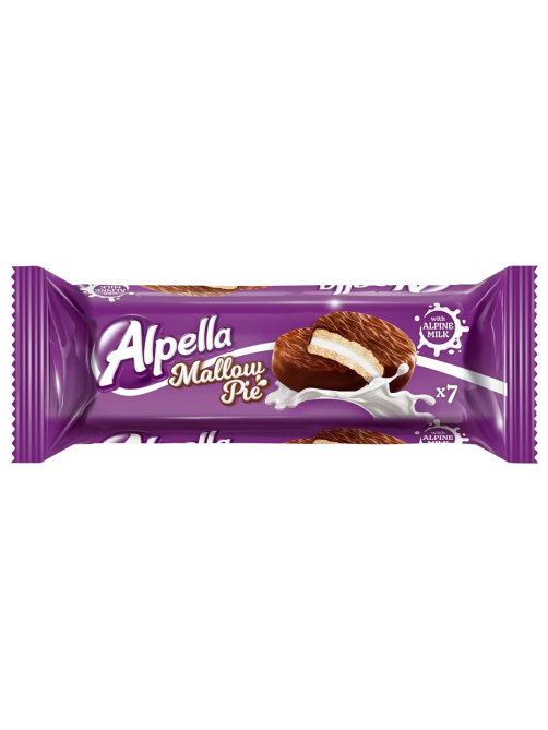 Сэндвич-печенье Alpella Mallow Pie в шоколадной глазури с маршмеллоу, 196г