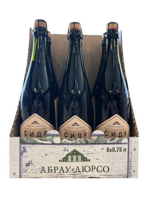 Сидр Абрау Дюрсо яблочный полусухой, 0.75л