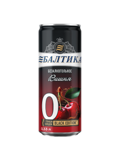 Пивной напиток Балтика №0 с вишней безалкогольный, 0.33л