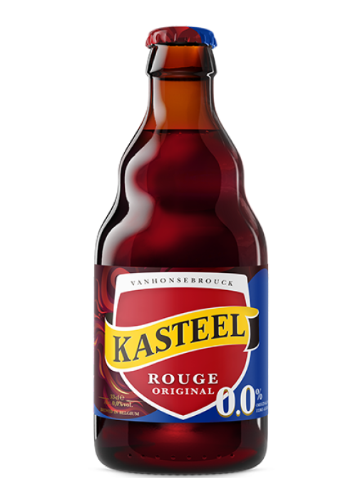 Пивной напиток Kasteel Rouge вишневый безалкогольный, 0.33л