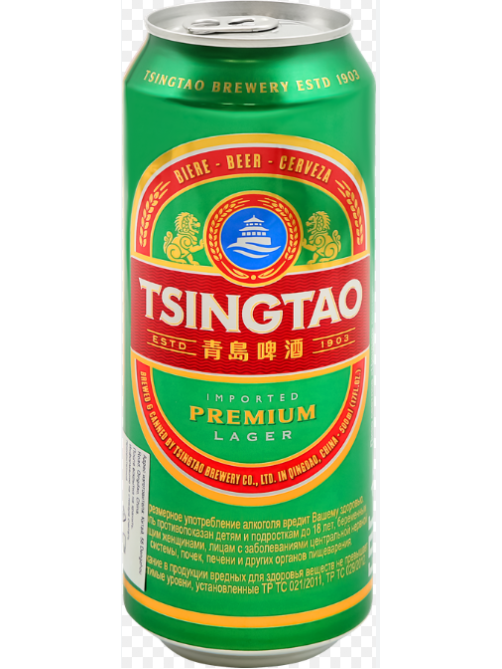 Пиво Tsingtao Premium Lager светлое, 0.5л