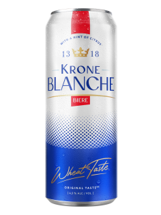 Пивной напиток Krone Blanche Biere ж/б, 0.45л