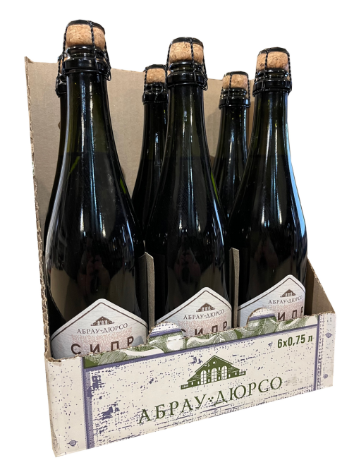 Сидр Абрау Дюрсо яблочный сухой, 0.75л
