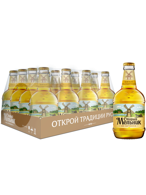 Пиво Старый Мельник из Бочонка Мягкое, 0.45л