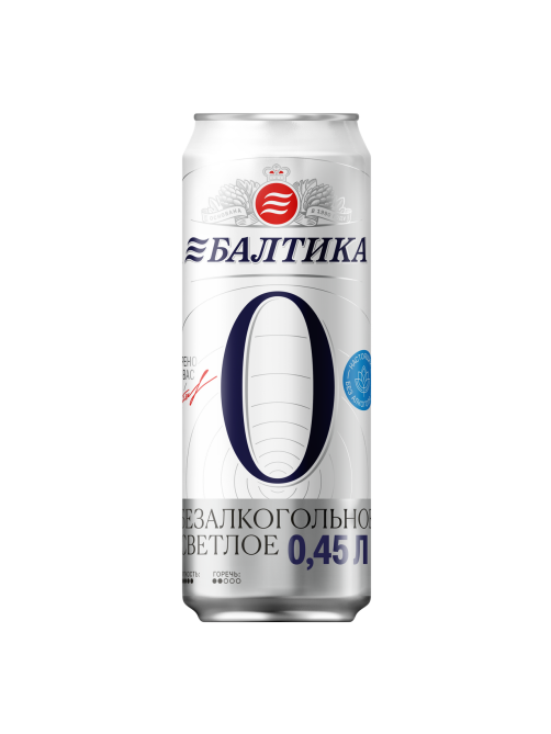 Пиво Балтика №0 безалкогольное, 0.45л