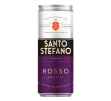 Сидр Santo Stefano Rosso газированный красный полусладкий, 0.25л