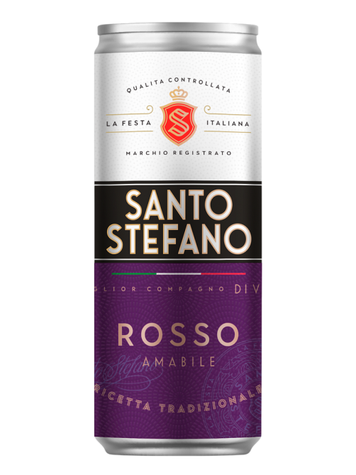 Сидр Santo Stefano Rosso газированный красный полусладкий, 0.25л