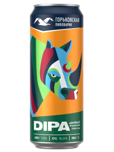 Пиво Горьковская пивоварня Double India Pale Ale Эль светлое, 0.45л
