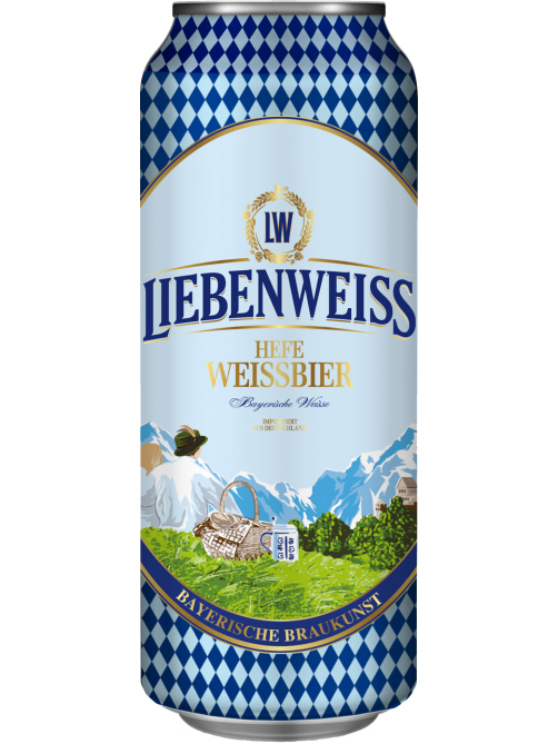 Пиво Liebenweiss пшеничное нефильтрованное, 0.5л