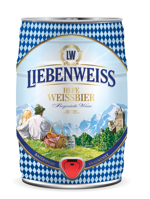 Пиво Liebenweiss Эль пшеничное светлое нефильтрованное, 5л