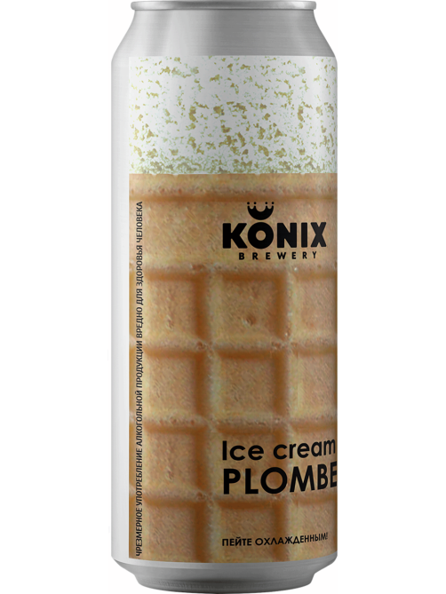 Пивной напиток Konix Brewery Ice Cream Porter Plombeer, 0.45л