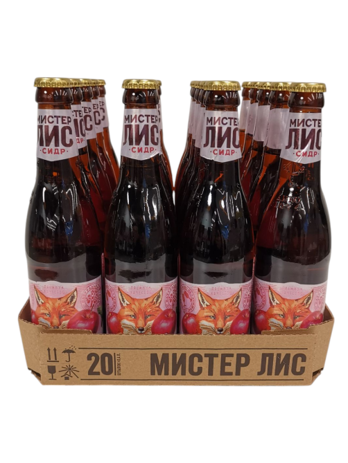 Сидр Мистер Лис Rose полусухой, 0.4л