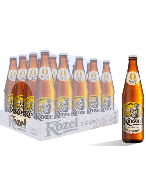 Пиво Velkopopovicky Kozel светлое безалкогольное, 0.45л