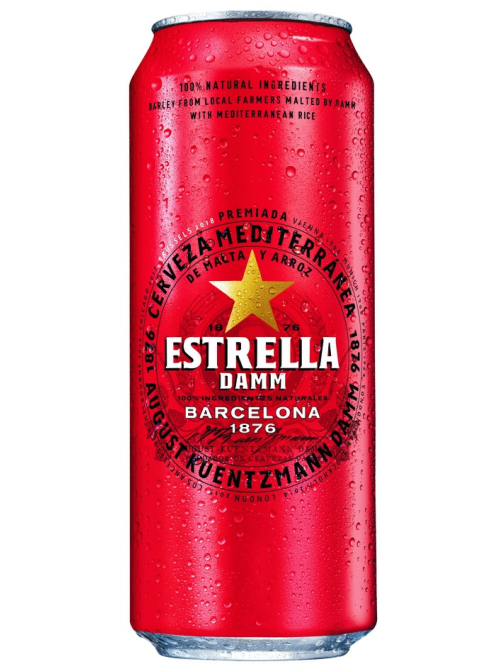 Пиво Estrella Damm светлое, 0.5л
