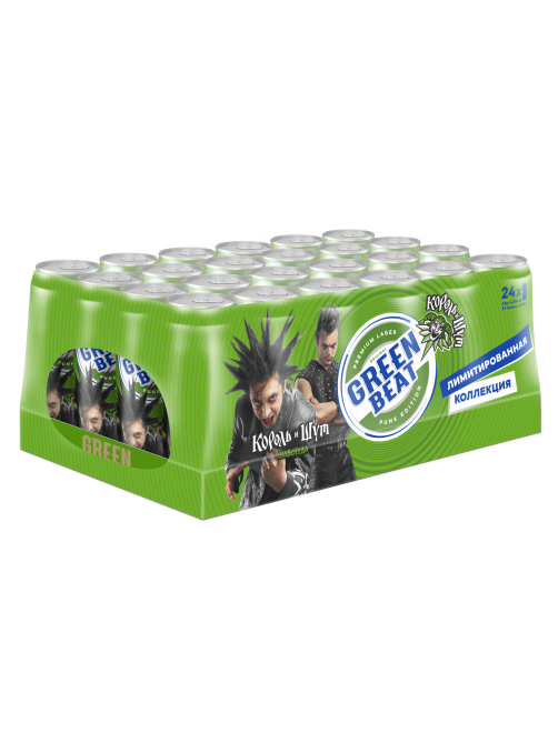 Пиво Greenbeat ж/б, 0.45л