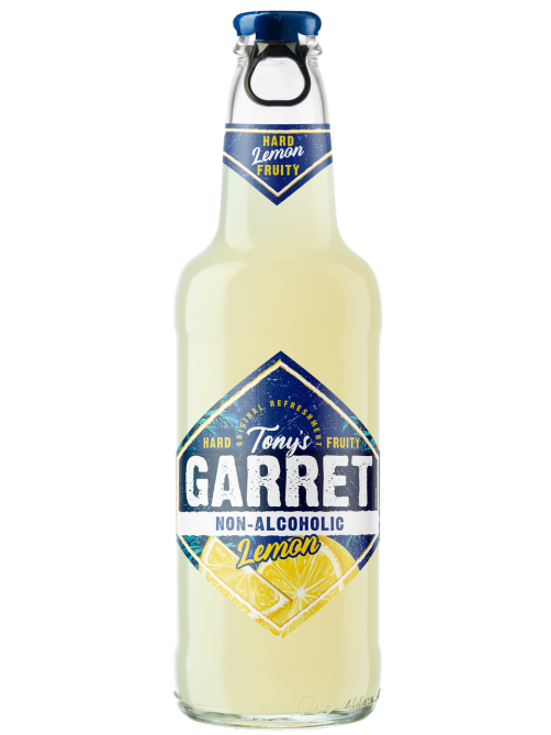 Пивной напиток Tony's Garret Hard с лимоном безалкогольный, 0.4л