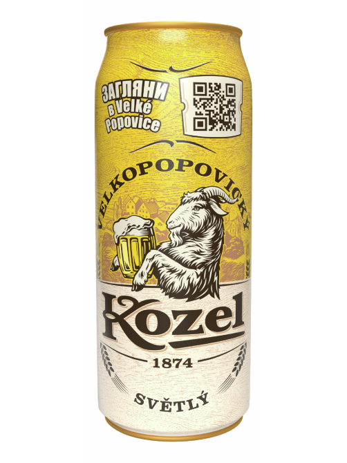 Пиво Velkopopovicky Kozel светлое, 0.45л