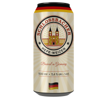 Пиво Schlossbacher Hefe-Weizen Эль светлое нефильтрованное, 0.5л