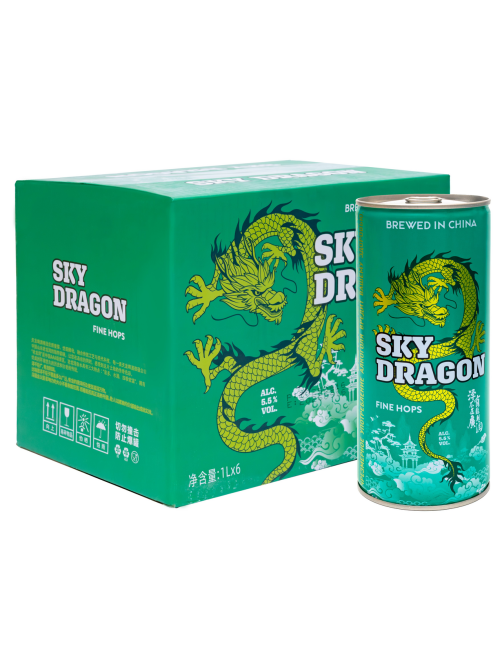 Пиво Sky Dragon Fine Hops Эль светлое нефильтрованное, 1л