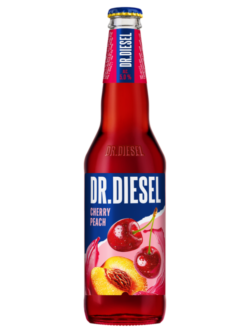 Пивной напиток Doctor Diesel Cherry-Peach вишня и персик, 0.4л