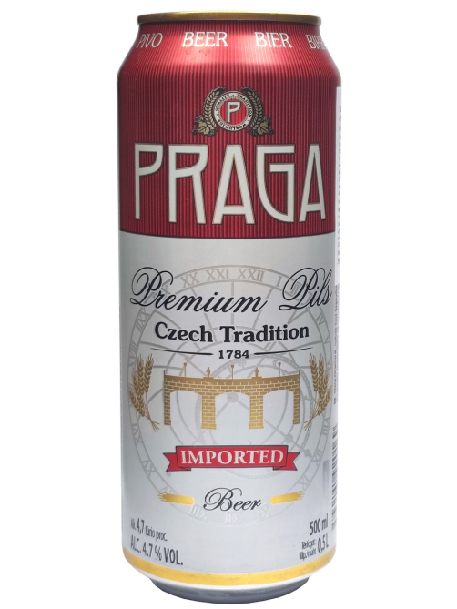 Пиво Praga Premium Pils светлое, 0.5л