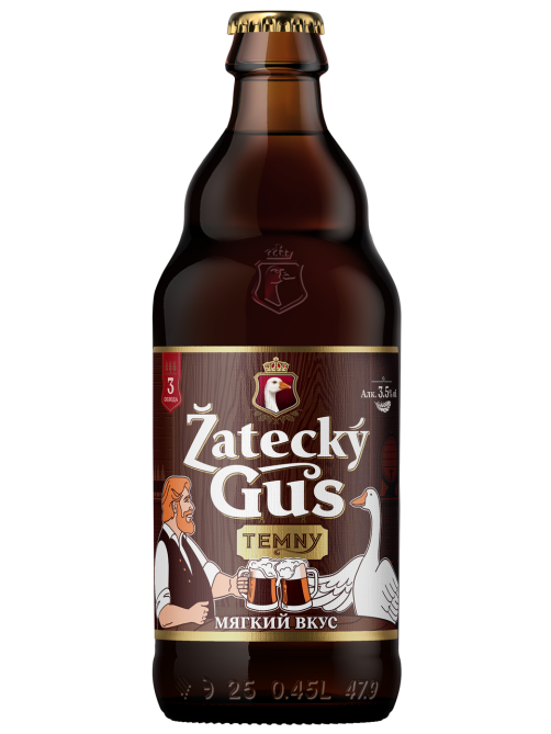 Пивной напиток Zatecky Gus темный, 0.45л