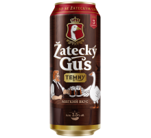 Пивной напиток Zatecky Gus темный, 0.45л