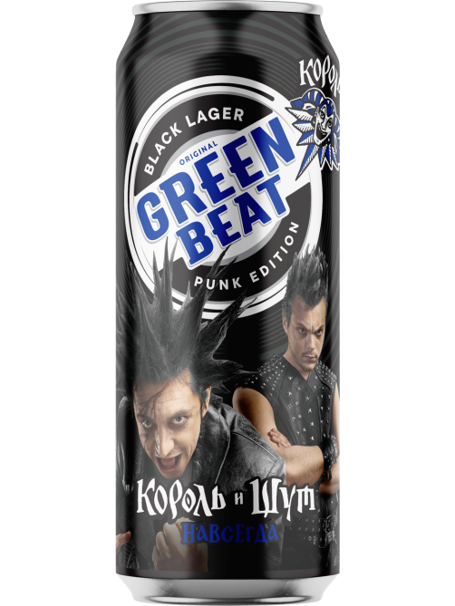 Пивной напиток Greenbeat Black Lager, 0.45л