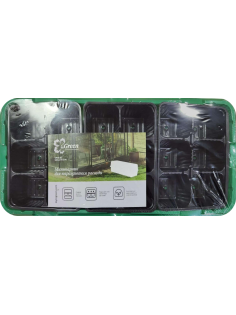 Мини-парник для рассады Ingreen 18 ячеек 455 х 215 х 130мм зеленый, 60шт