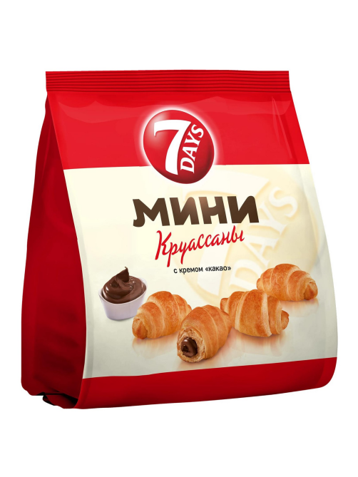 Мини круассаны 7 Days c кремом какао, 265г