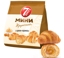 Мини-круассаны 7 Days c кремом со вкусом карамель, 265г