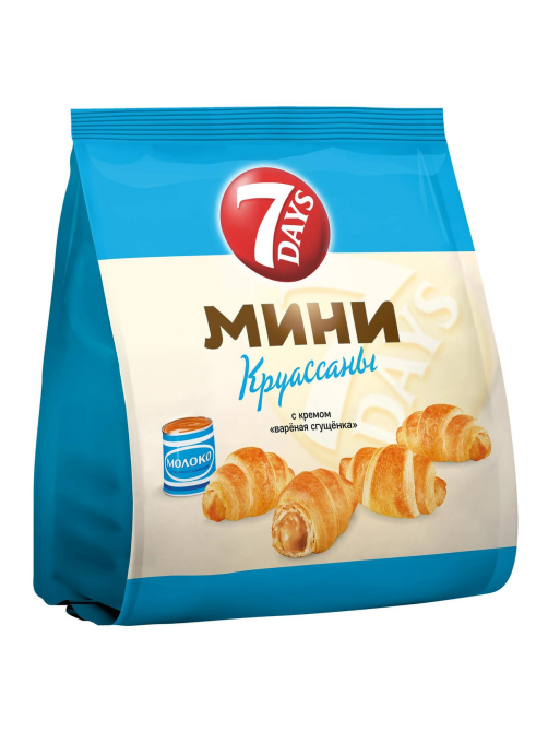 Мини круассаны 7 Days c кремом со вкусом вареная сгущенка, 265г