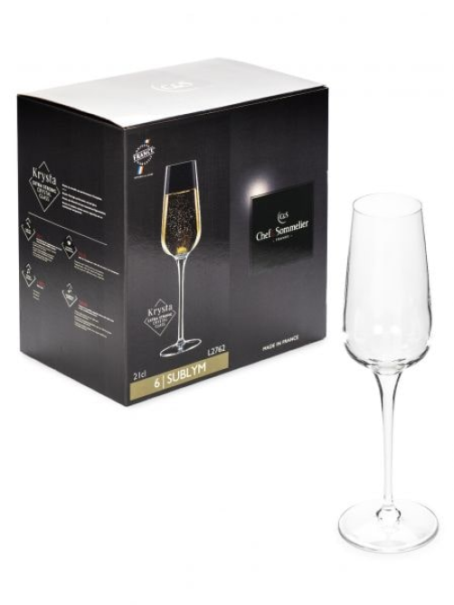 Набор бокалов для шампанского Chef&Sommelier Sublym, 210мл х 6шт