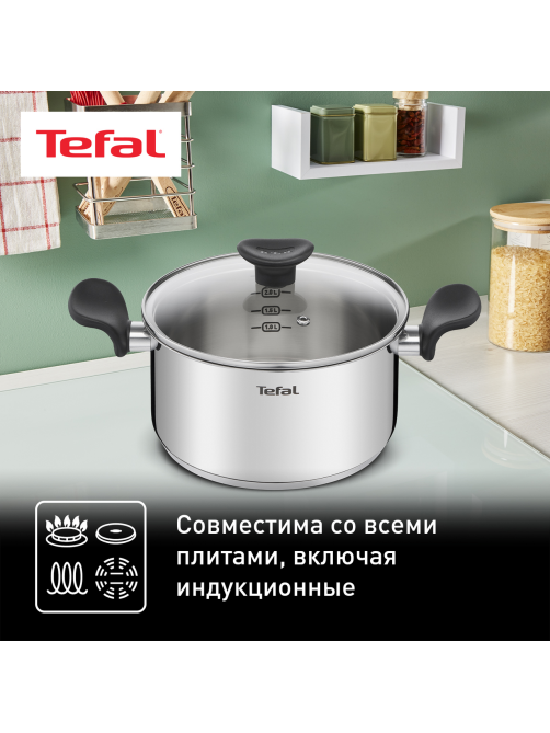 Кастрюля с крышкой Tefal Primary 3л, 20см