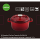 Кастрюля эмалированная чугунная с крышкой 2.4л, 20см