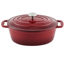 Кастрюля Oval Enamel чугунная с крышкой 3.4л, 27 х 21см
